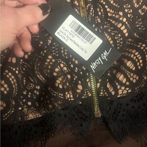 Size small Nast Gal Love on top lace bandeau crop top